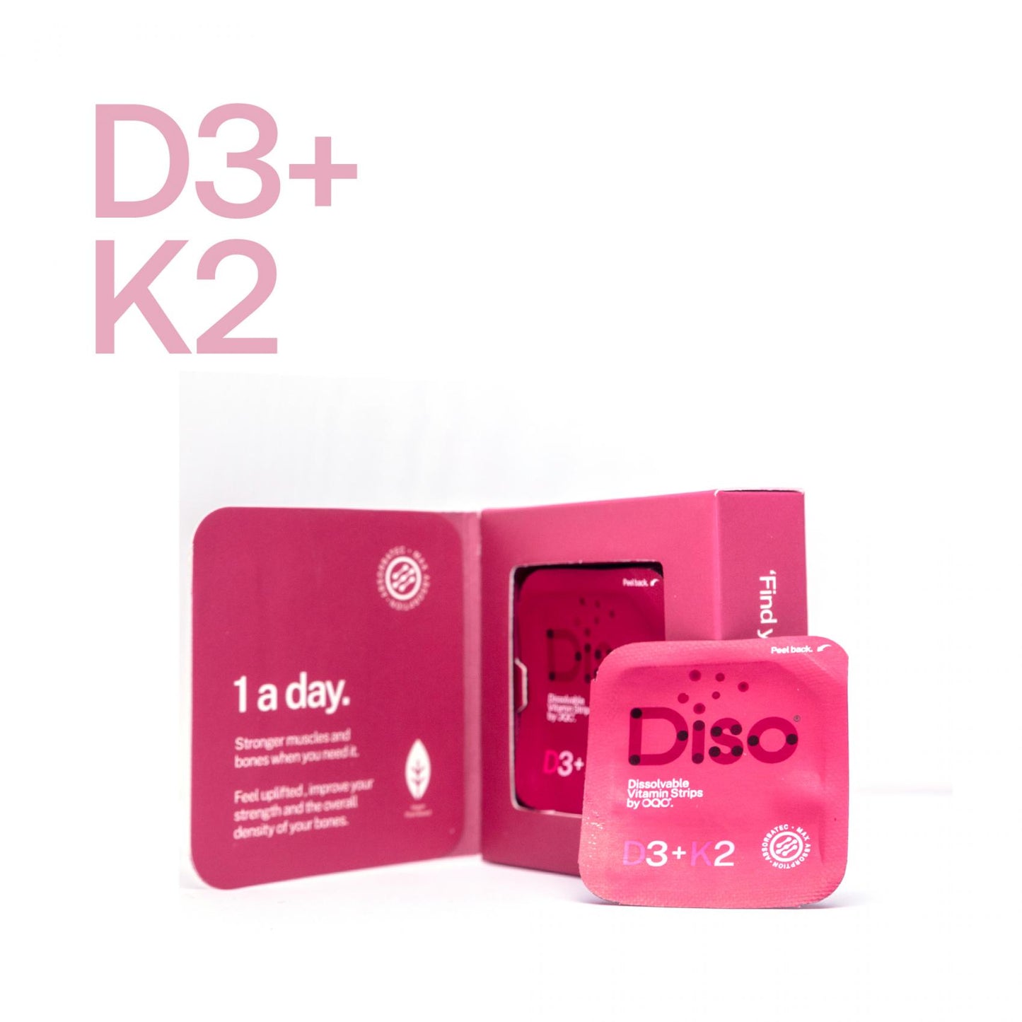 Diso D3+K2 Dissolvable Vitamin Strips 30's by Diso