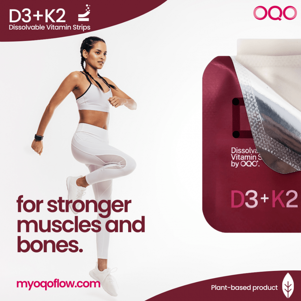 Diso D3+K2 Dissolvable Vitamin Strips 30's by Diso
