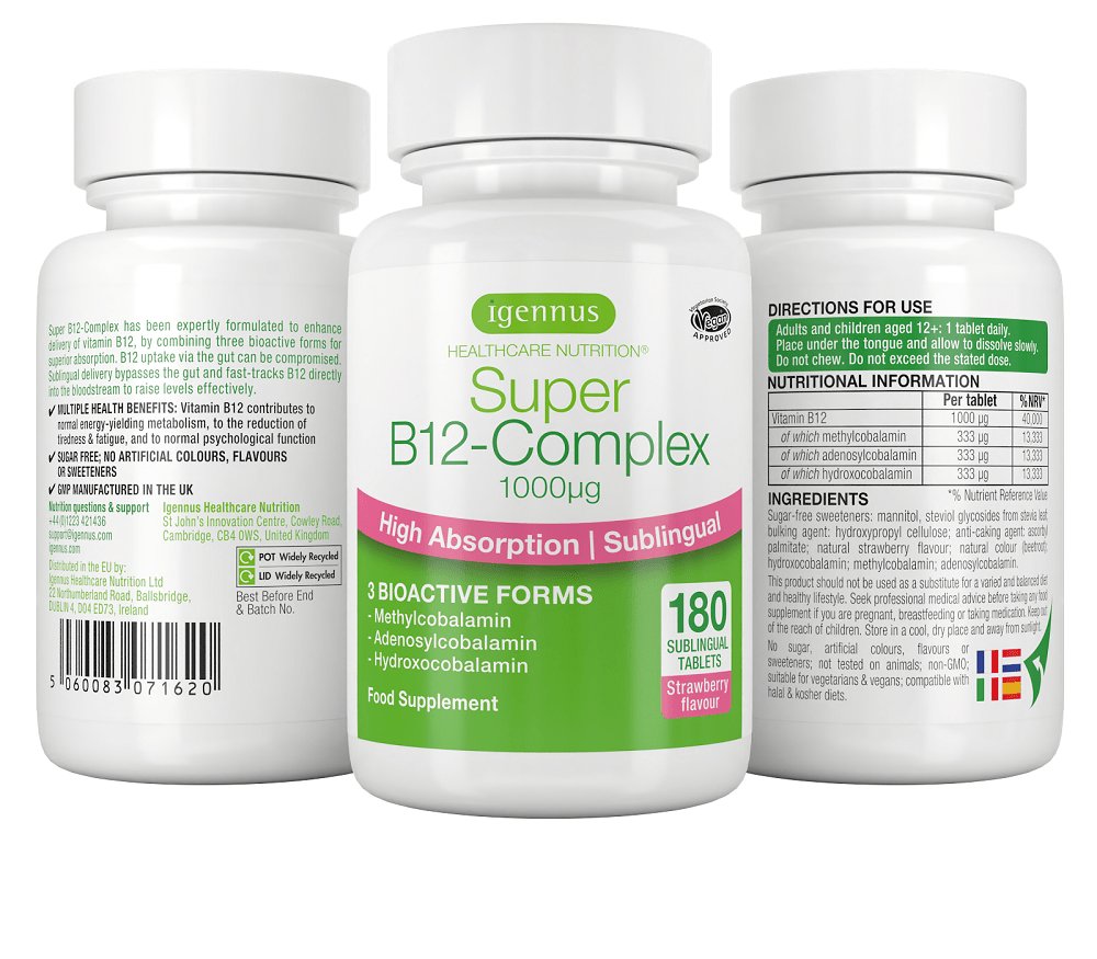Igennus Super B12 - Complex 1000ug 180's by Igennus