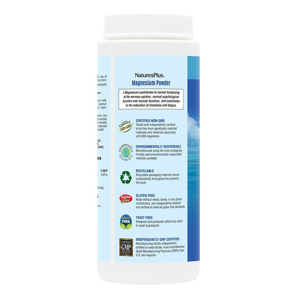 Nature's Plus  Magnesium Powder Unflavoured 360g