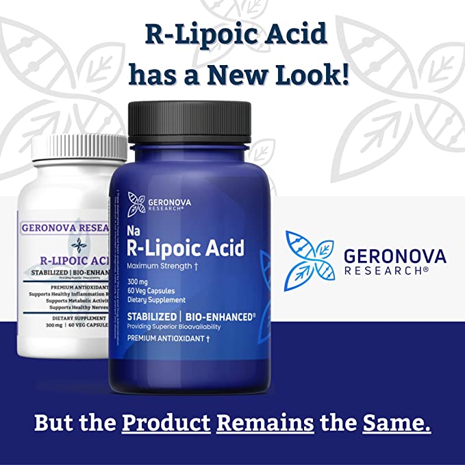 Bio - Enhanced R - Lipoic Acid 300mg, 60 Caps - Geronova Research by Geronova Research