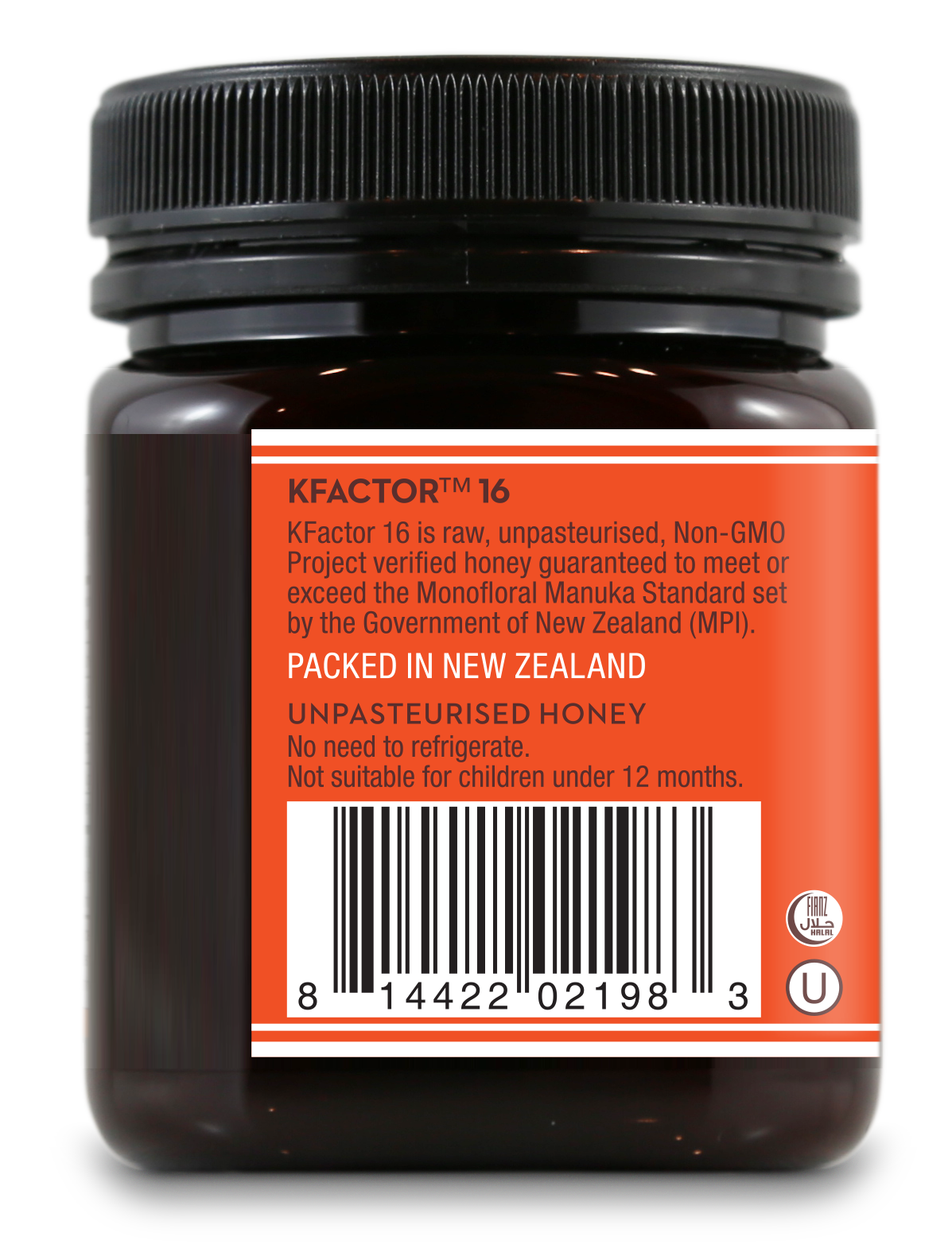 Wedderspoon  Raw Monofloral Manuka Honey K Factor 16 250g