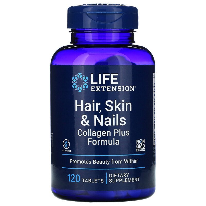 Hair, Skin & Nails, Collagen Plus Formula, 120 tablets - Life Extension by Life Extension