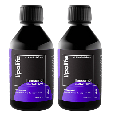 LLG4 Liposomal Glutathione (Unflavoured) 250ml - Lipolife DOUBLE PACK by Lipolife