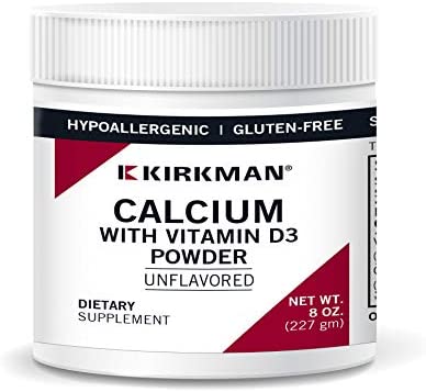 Calcium with Vitamin D3 Powder 227g, Kirkman Labs (Hypoallergenic) by Kirkman Laboratories