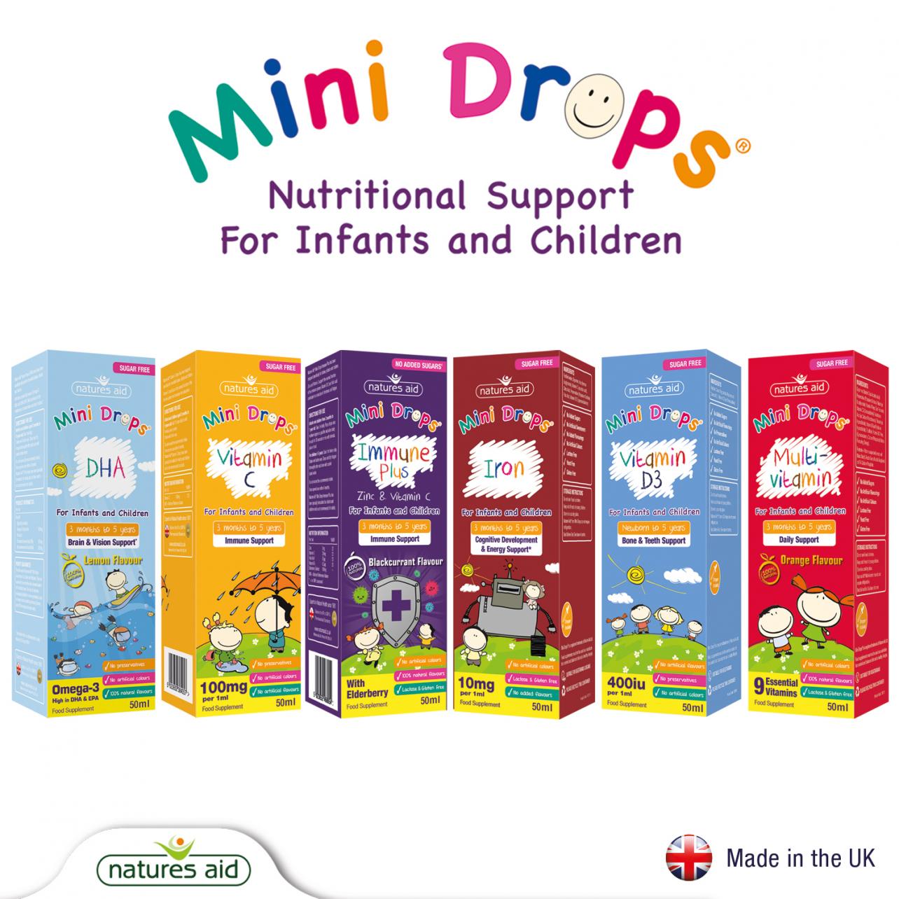 Natures Aid  Mini Drops Iron 50ml