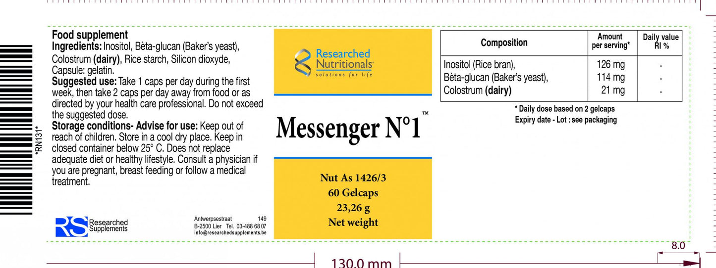 Researched Nutritionals  Messenger No1 60's