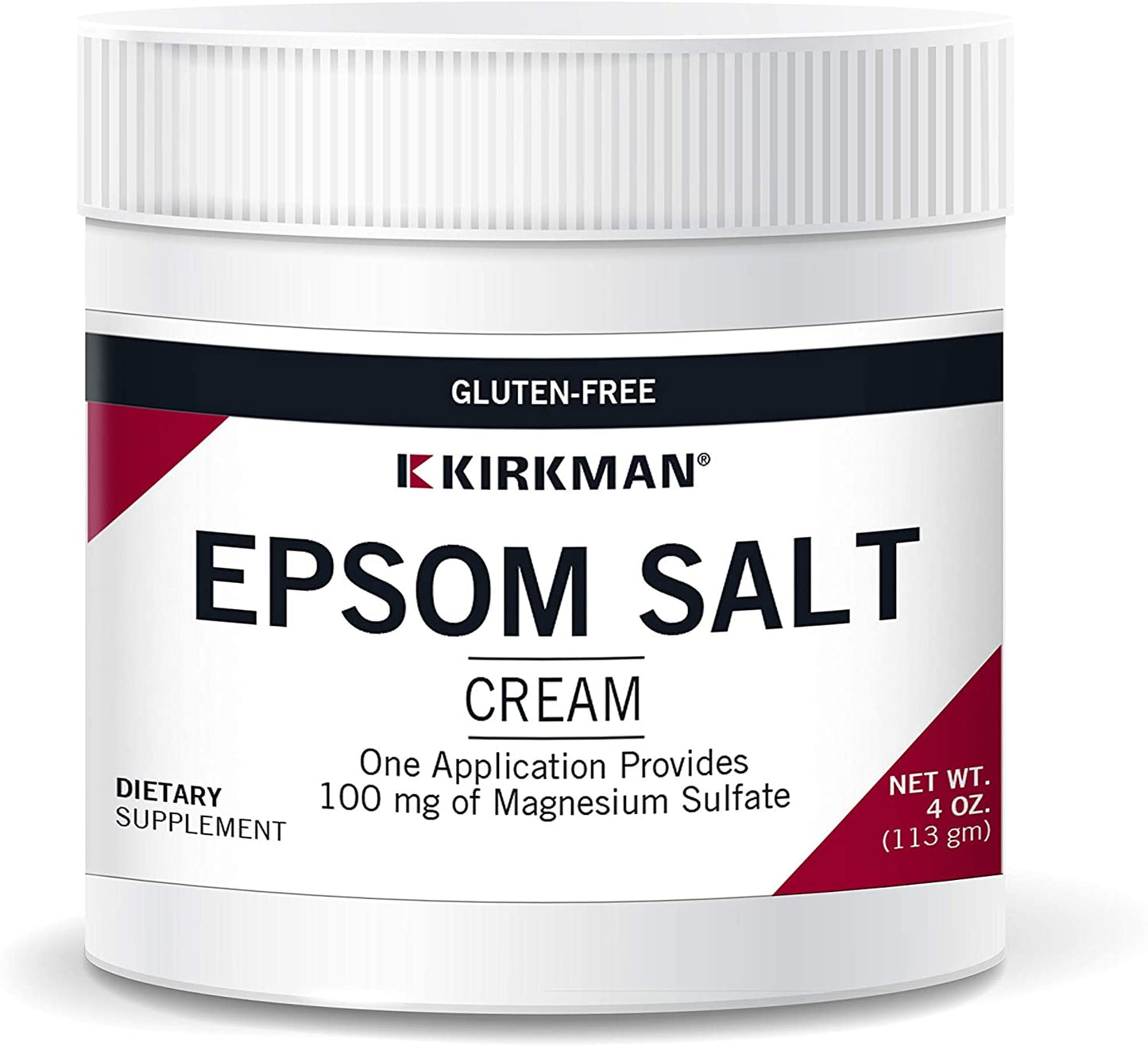 Epsom Salt Cream (Magnesium Sulfate) (4oz) 113g Kirkman Labs by Kirkman Laboratories