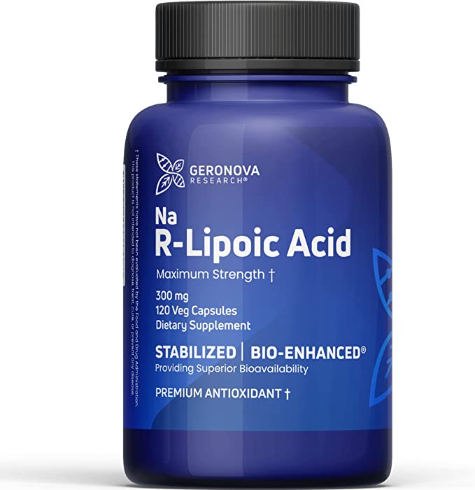 Bio - Enhanced R - Lipoic Acid 300mg, 120 Caps - Geronova Research by Geronova Research