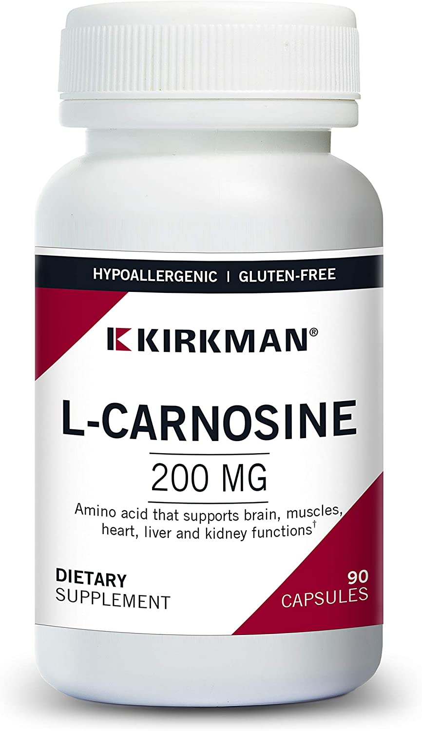 L - Carnosine 200mg (Hypoallergenic), 90 Capsules - Kirkman Laboratories by Kirkman Laboratories