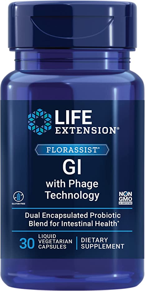Florassist, GI With Phage Technology, 30 Liquid Veggie Caps - Life Extension by Life Extension