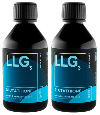 LLG3 Liposomal Glutathione (Peach & Vanilla Flavour) - lipolife DOUBLE PACK by Lipolife