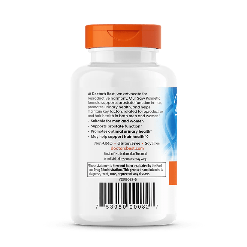 Saw Palmetto, Standardized Extract with Euromed 320mg, 60 Softgels - Doctor's Best by Doctor's Best