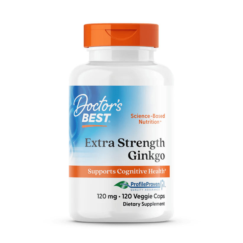 Extra Strength Ginkgo, 120 mg, 120 Veggie Caps - Doctor's Best by Doctor's Best