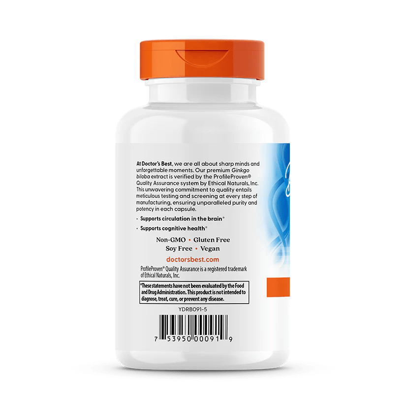 Extra Strength Ginkgo, 120 mg, 120 Veggie Caps - Doctor's Best by Doctor's Best