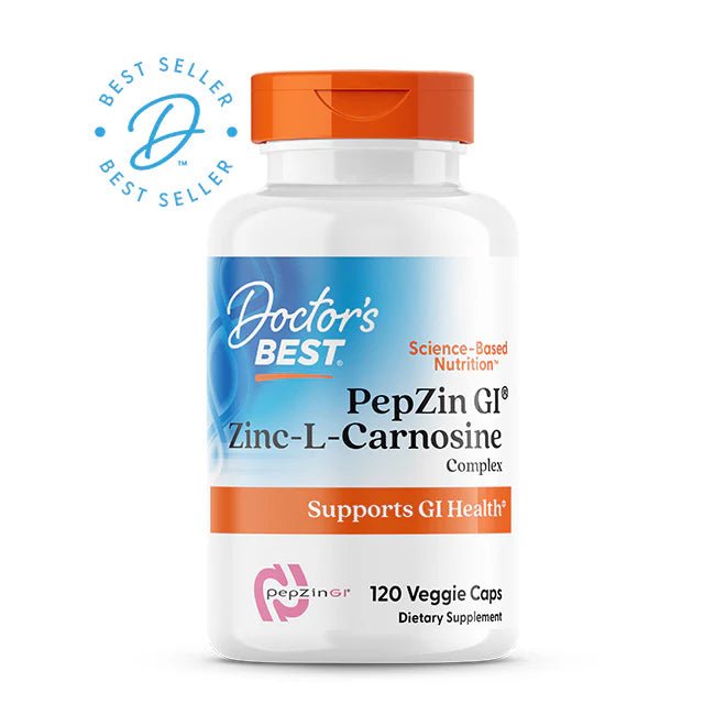 PepZin GI Zinc - L - Carnosine Complex, 120 Capsules Doctors Best by Doctor's Best
