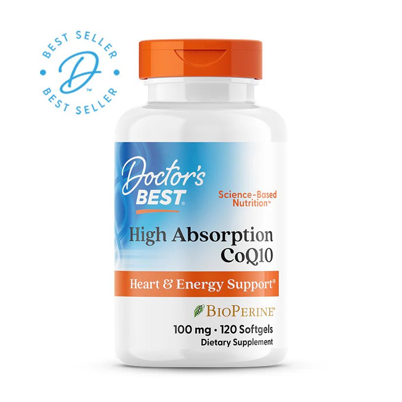 High Absorption CoQ10 with BioPerine 100mg, 120 Softgels - Doctor's Best by Doctor's Best