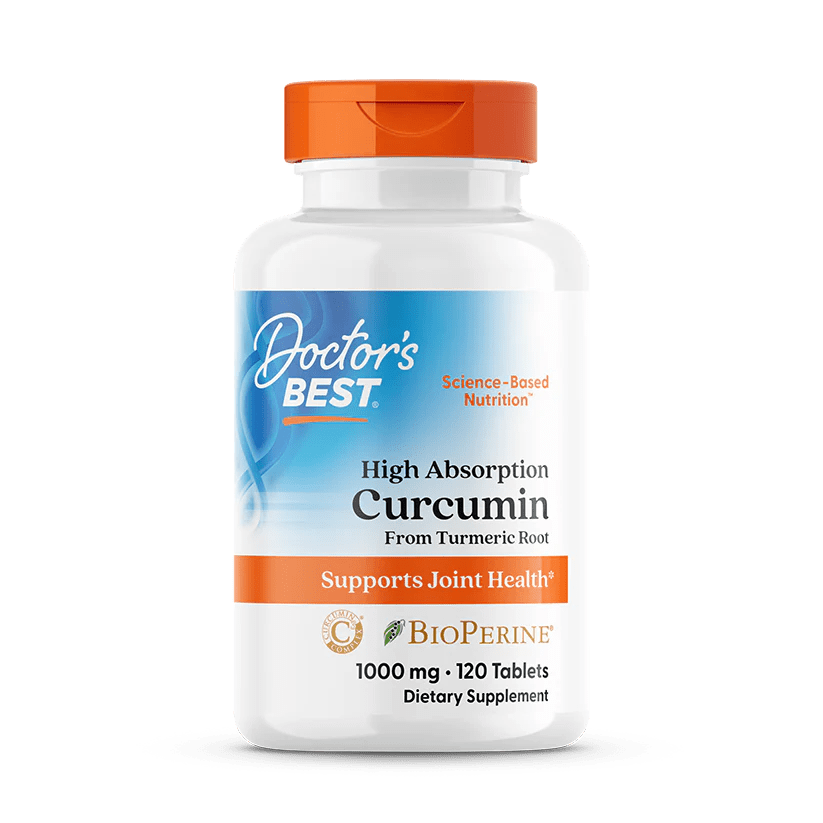 High Absorption Curcumin with C3 Complex &amp; BioPerine 1000mg, 120 Tablets Doctors Best by Doctor's Best