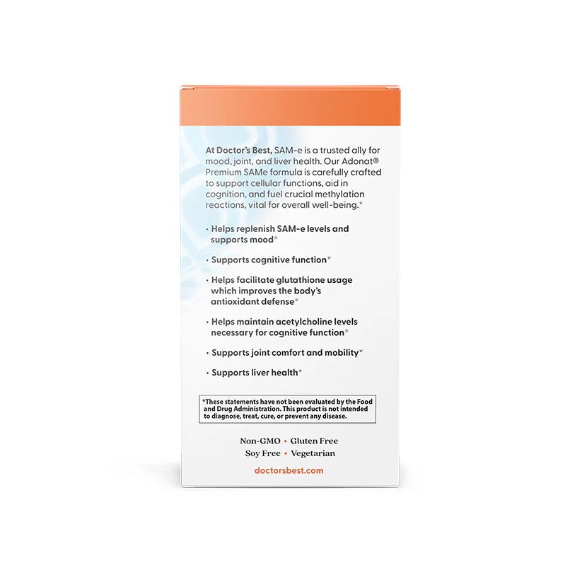 SAM - e, 400mg 60 Enteric Coated Tablets - Doctor's Best by Doctor's Best