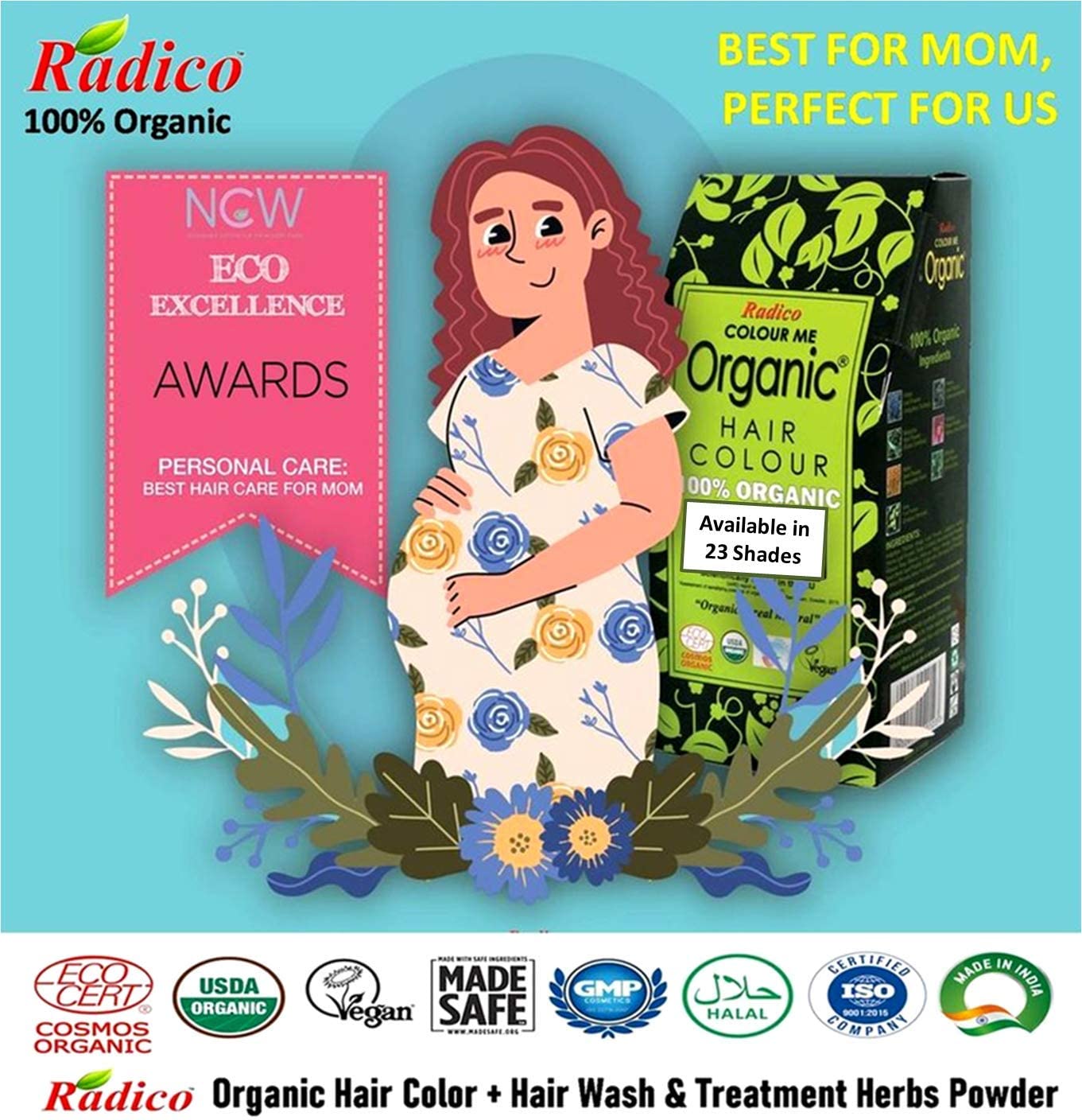 Radico  Organic Hair Colour Dark Brown 100g