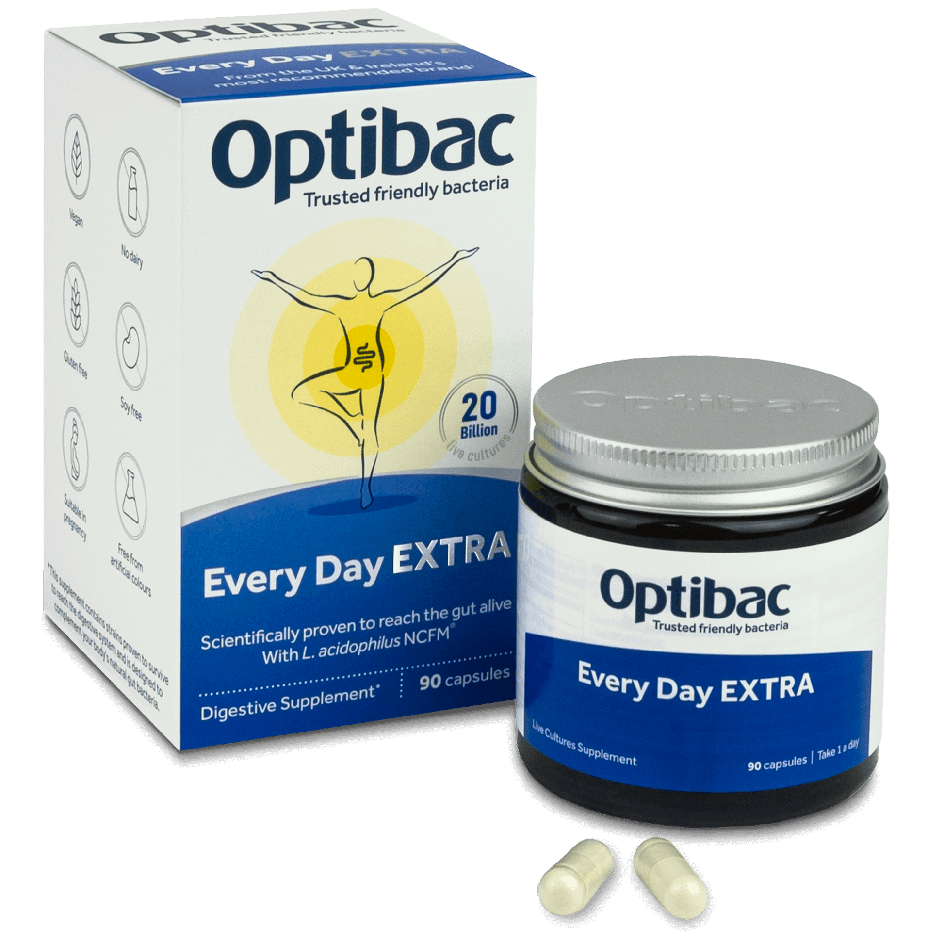 Every Day EXTRA Vegan Probiotic, 90 capsules OptiBac by OptiBac