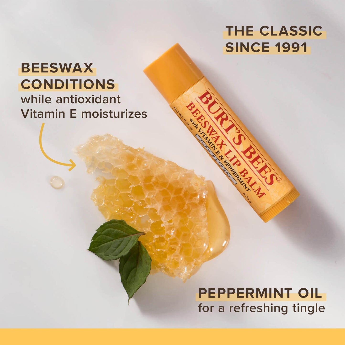 Burts Bees  Beeswax & Honey Lip Balm 4 Pack