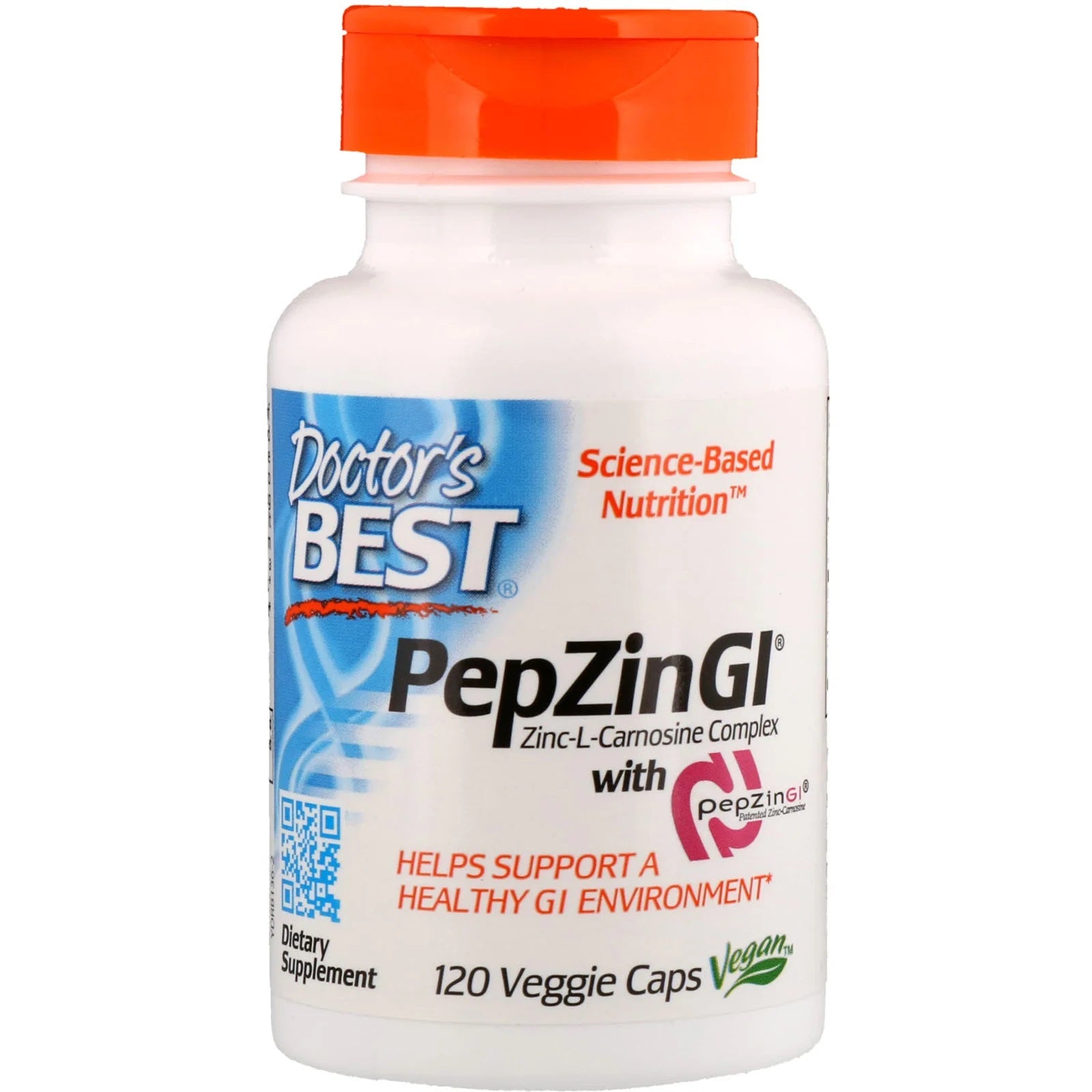 PepZin GI Zinc - L - Carnosine Complex, 120 Capsules Doctors Best by Doctor's Best