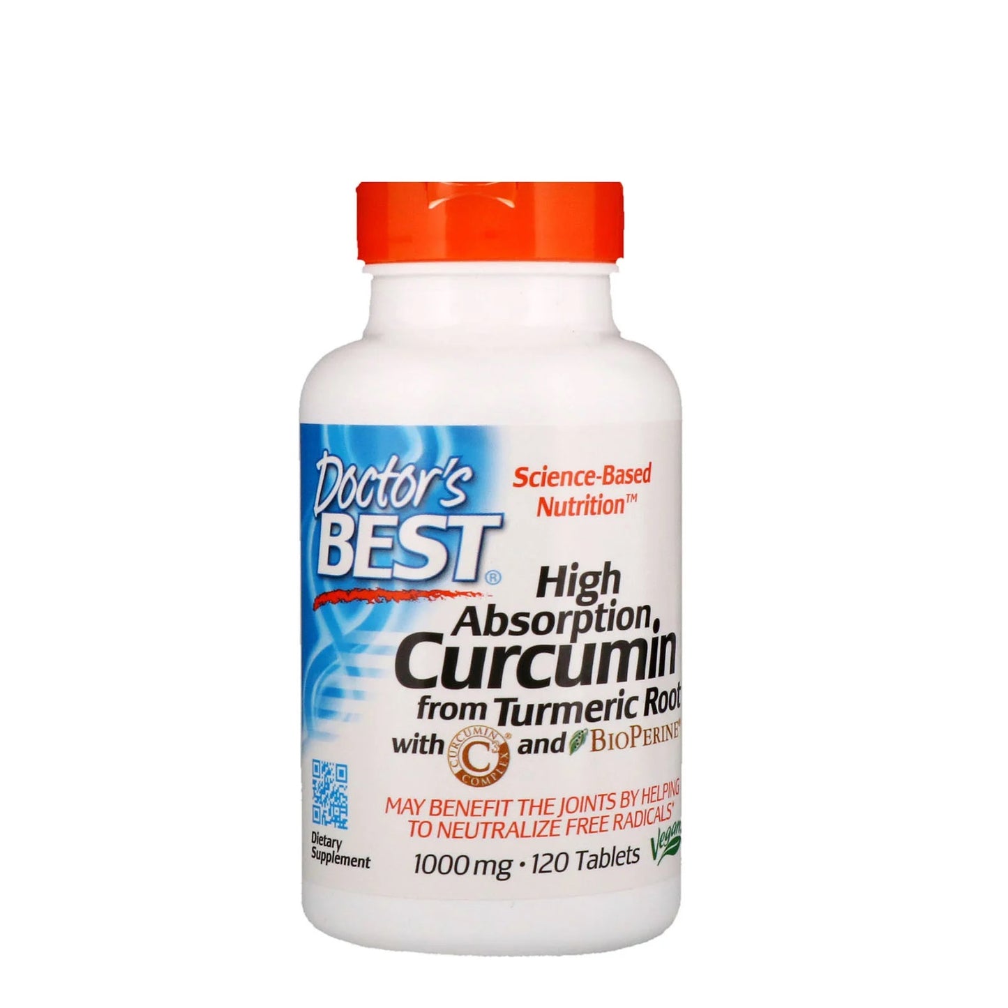 High Absorption Curcumin with C3 Complex &amp; BioPerine 1000mg, 120 Tablets Doctors Best by Doctor's Best