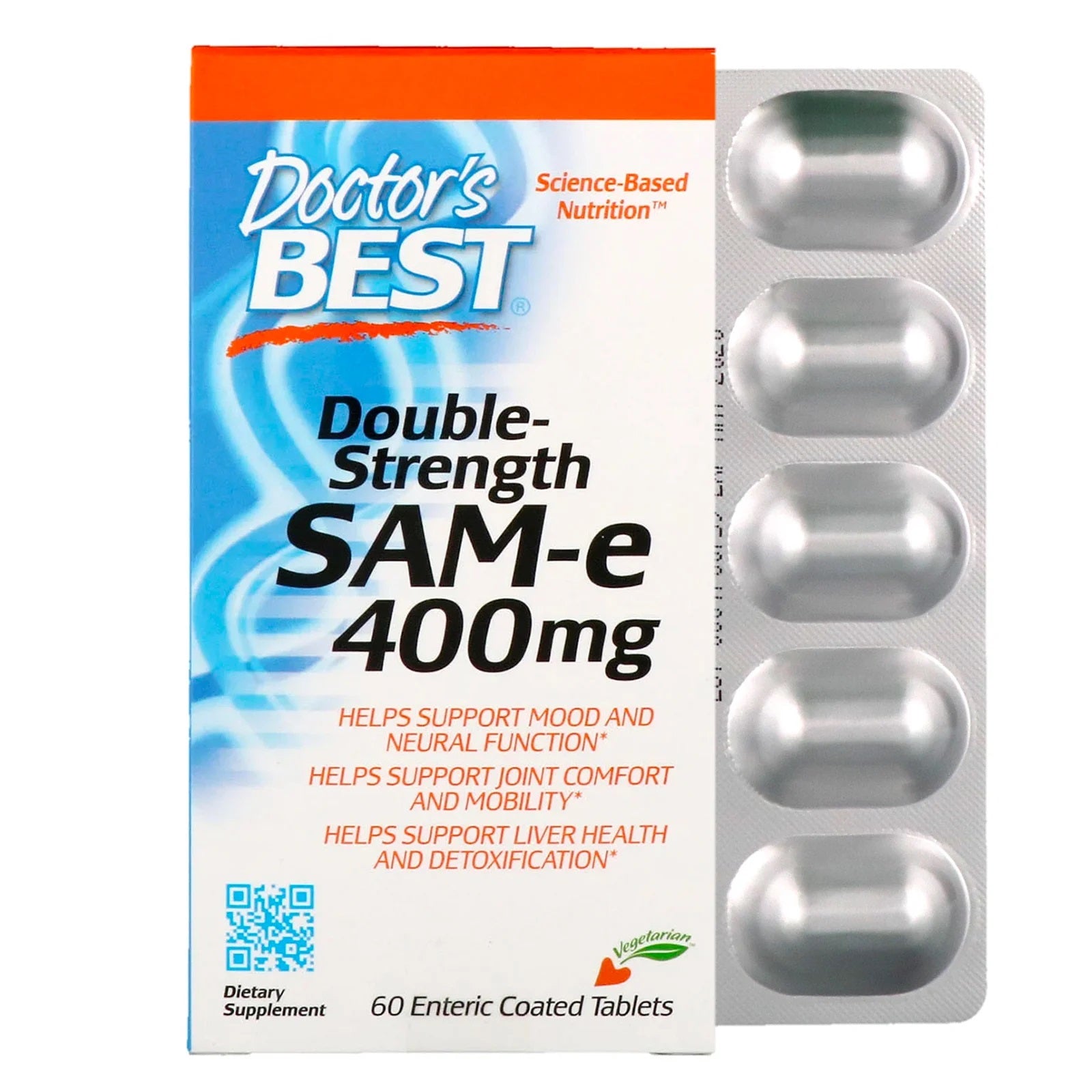 SAM - e, 400mg 60 Enteric Coated Tablets - Doctor's Best by Doctor's Best