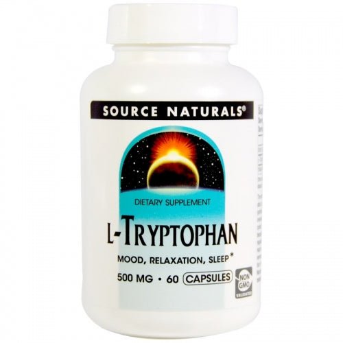 L - Tryptophan - 500 mg - 60 Caps - Source Naturals by Source Naturals