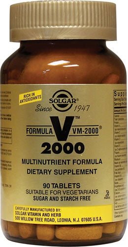 Formula V 2000, VM - 2000 Multinutrient Formula, 90 Tablets - Solgar by Solgar
