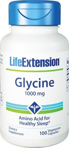 Glycine, 1000 mg, 100 Veggie Caps - Life Extension by Life Extension