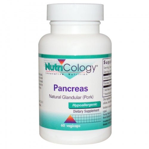 Pancreas Natural Glandular Pork, 60 Veg Caps - Nutricology / Allergy Research Group by Nutricology