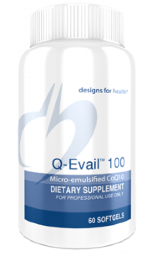 Q - Evail™ 100, Micro - emulsified CoQ10 - 60 Softgels - Designs for Health - SOI* by Designs for Health