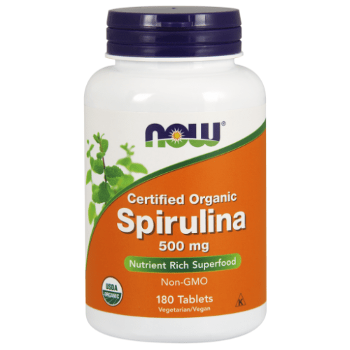 Certified Organic Spirulina, 500 mg, 200 Tablets - Now Foods by Now Foods