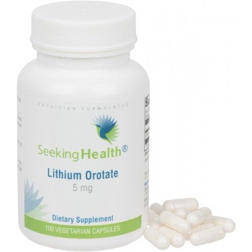 Lithium Orotate - 5 mg - 100 veg caps - Seeking Health by Seeking Health