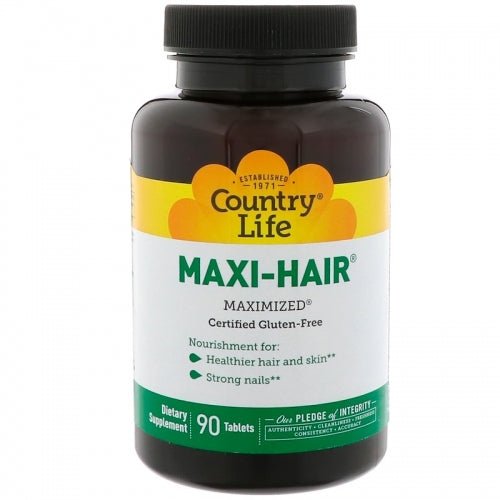 Maxi - Hair, Skin & Nails (2,000 mcg Biotin) 90 Tablets - Country Life by Country Life