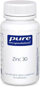 Zinc 30 60 vcaps - Pure Encapsulations by Pure Encapsulations