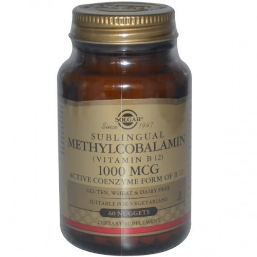Sublingual Methylcobalamin (Vitamin B12), 1000 mcg, 60 Nuggets - Solgar by Solgar