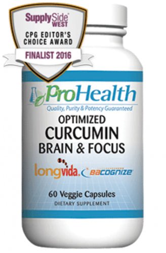 Optimized Curcumin Brain and Focus® - 60 veggie capsules - ProHealth by ProHealth