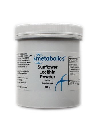 Sunflower Lecithin Powder (Pot Of 200g) - Metabolics by Nature's Balance