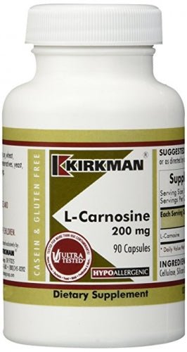 L - Carnosine 200mg (Hypoallergenic), 90 Capsules - Kirkman Laboratories by Kirkman Laboratories