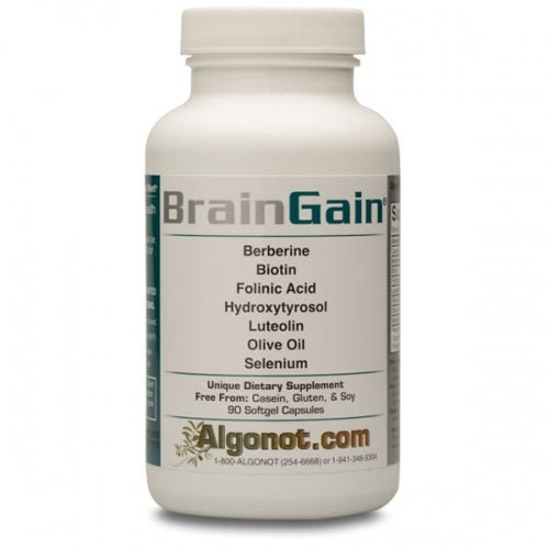 BrainGain, 90 Gelcaps, Algonot by Algonot