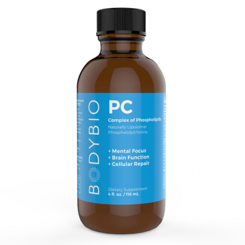 PC (Phosphatidyl Choline / Phosphatidylcholine) 1300mg - 114ml - BodyBio by BodyBio