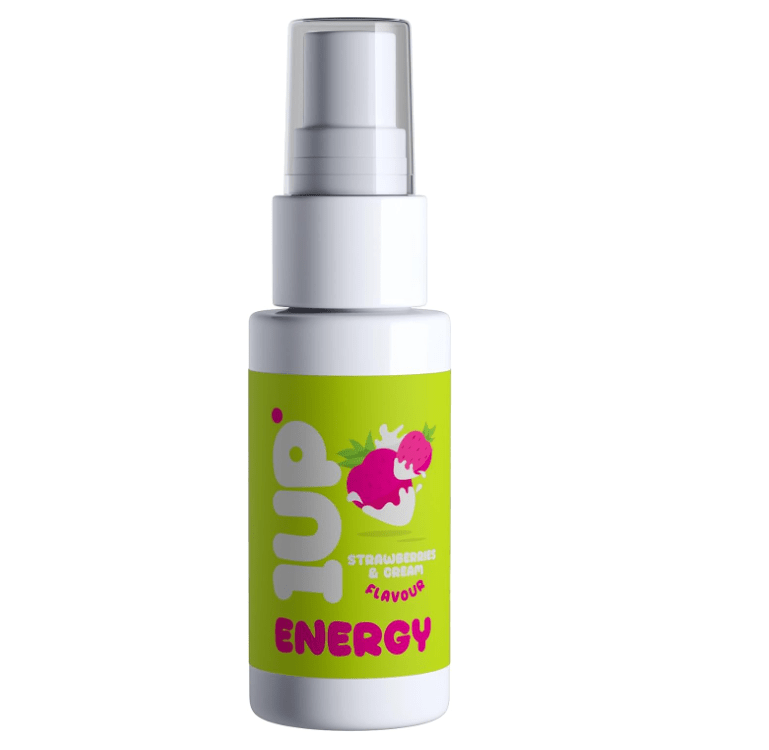 1UP Energy Liposomal Vitamin Spray B12, Green Tea and Folate | Strawberries and Cream Flavour by 1UP Life