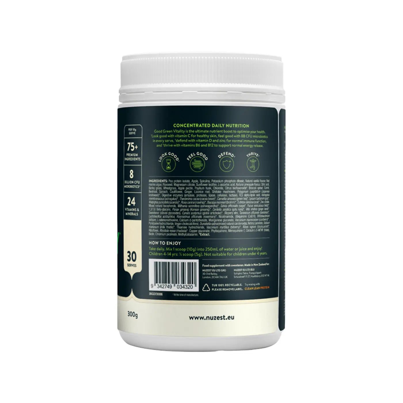 Nuzest – 300g, 30 Servings – Good Green Vitality - BBE 31/10/2025 by Nuzest