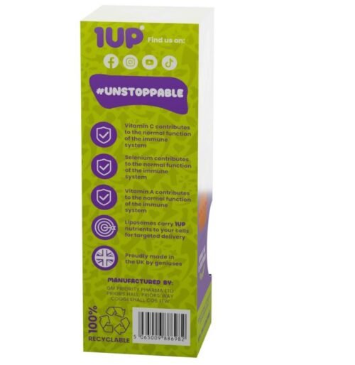 1UP Immunity Liposomal Vitamin Spray A, C and D3 | Apple Pie & Custard Flavour by 1UP Life