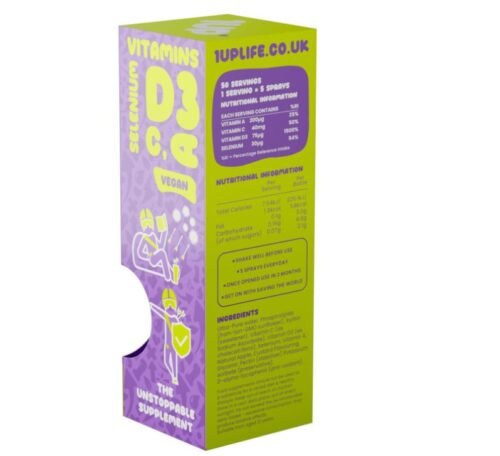 1UP Immunity Liposomal Vitamin Spray A, C and D3 | Apple Pie & Custard Flavour by 1UP Life