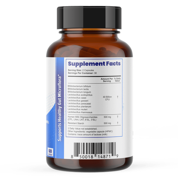 Layer Origin SuperHMO Synbiotic (5 Human Milk Oligosaccharides + Probiotics) - 60 Capsules by Layer Origin