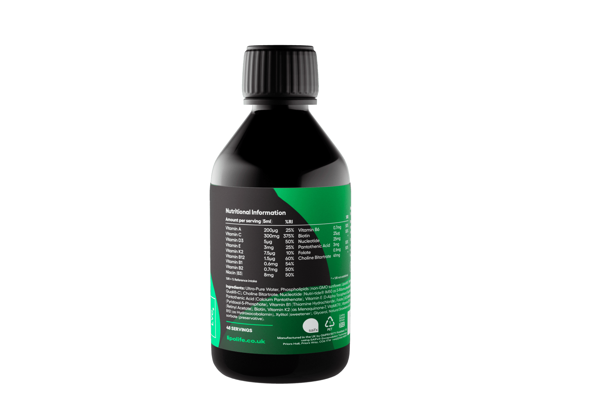 LVC5 – Liposomal Multivitamin 240ml – Strawberry & Lemon – lipolife DOUBLE PACK by Lipolife